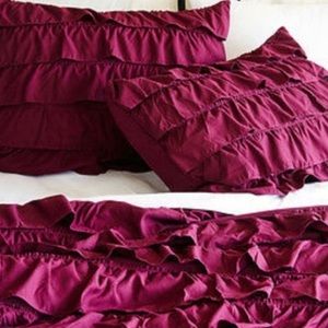 Aeropostale Burgundy Duvet Cover Set
